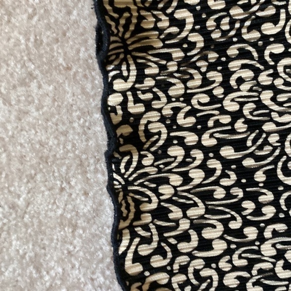 Dress Barn dress self belt twisted at hip short sleeve black tan  no wri… - Picture 10 of 12